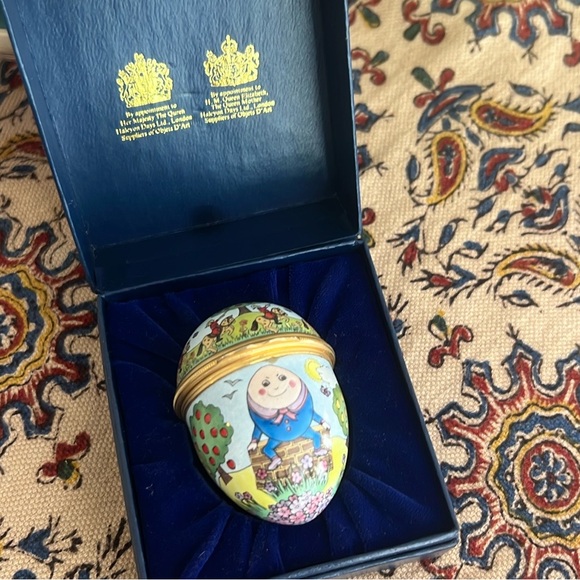 Halcyon Days Humpty Dumpty Alice in Wonderland Trinket Box rare collectible - Picture 4 of 13